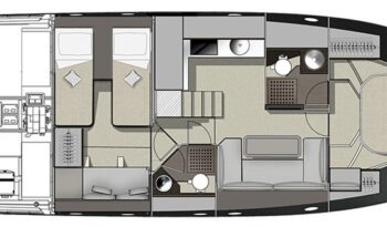 Cranchi M44 HT disposizione cabine disegno 2