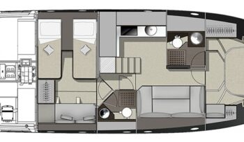 Cranchi M44 HT disposizione cabine disegno